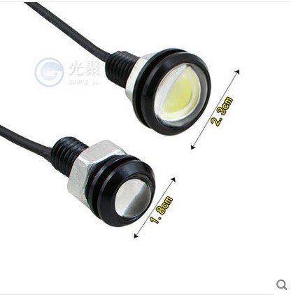 鬼火摩托车牌照灯电动车鹰眼灯超亮改装配件12V螺丝灯LED装饰彩灯