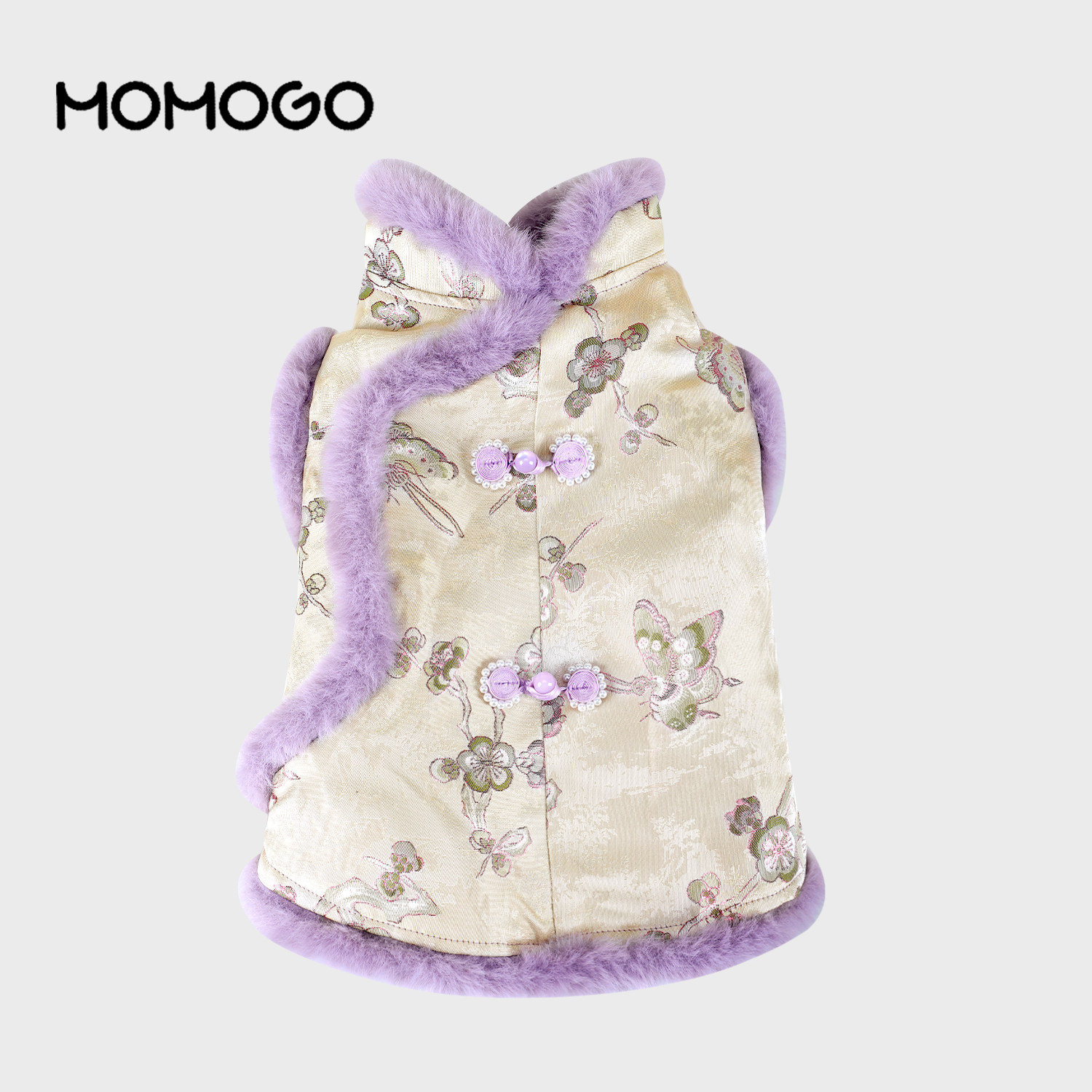 狗狗猫咪秋冬唐装过新年中式马甲