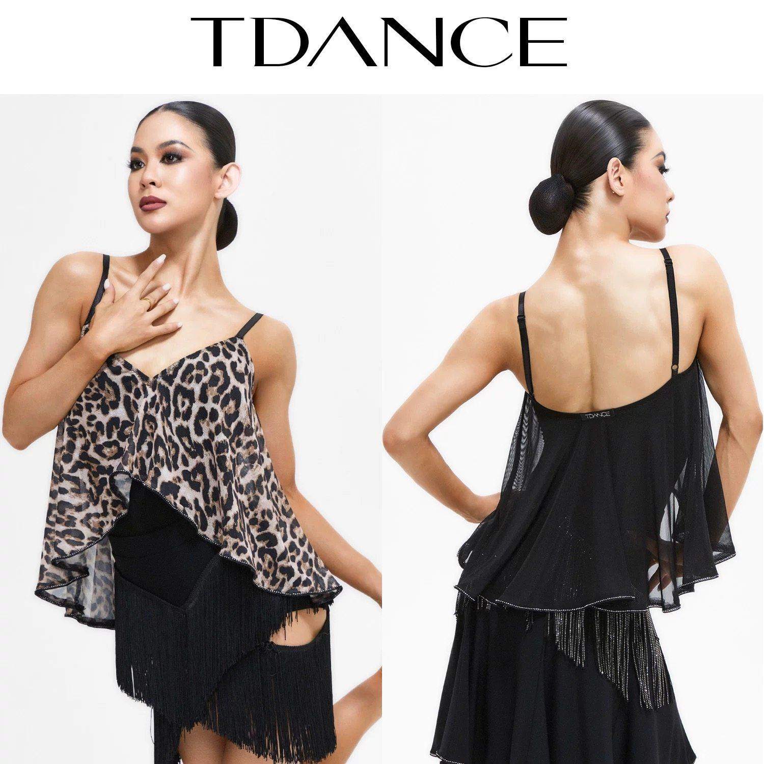 TDANCE女生拉丁练习服连体上衣