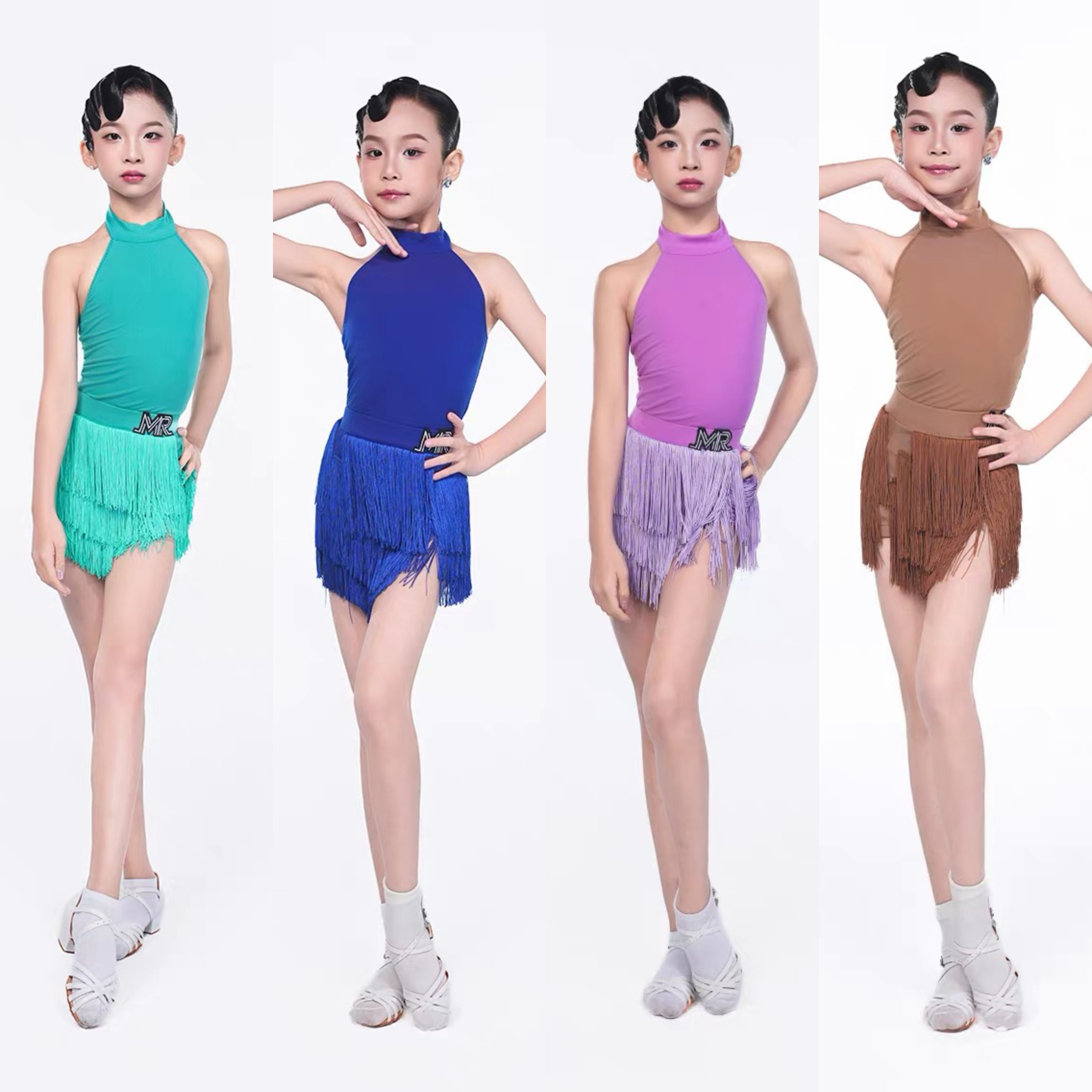 MRDANCE拉丁舞女夏新款高领挂脖