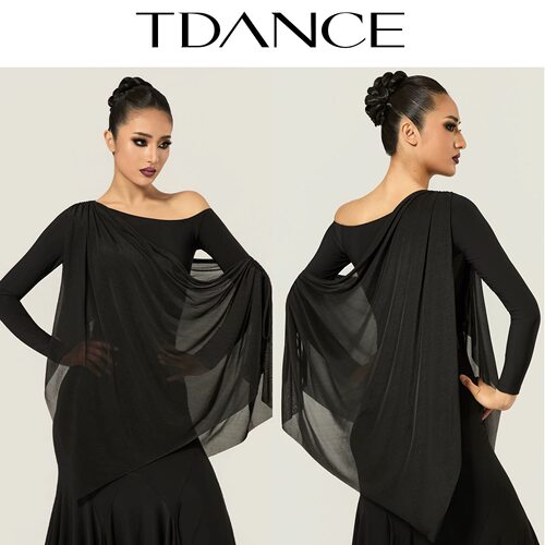 TDANCE摩登舞服飘片连体上衣表演