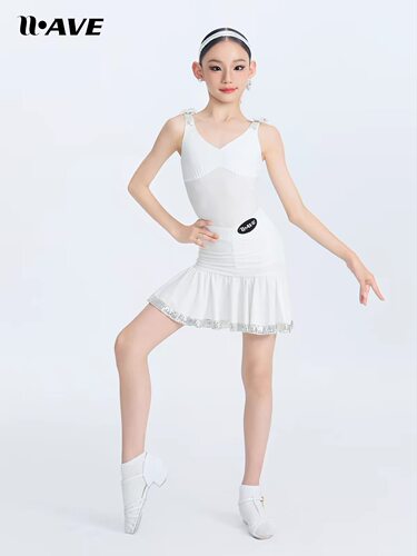WAVE新款拉丁舞服女童梦蝶星迹