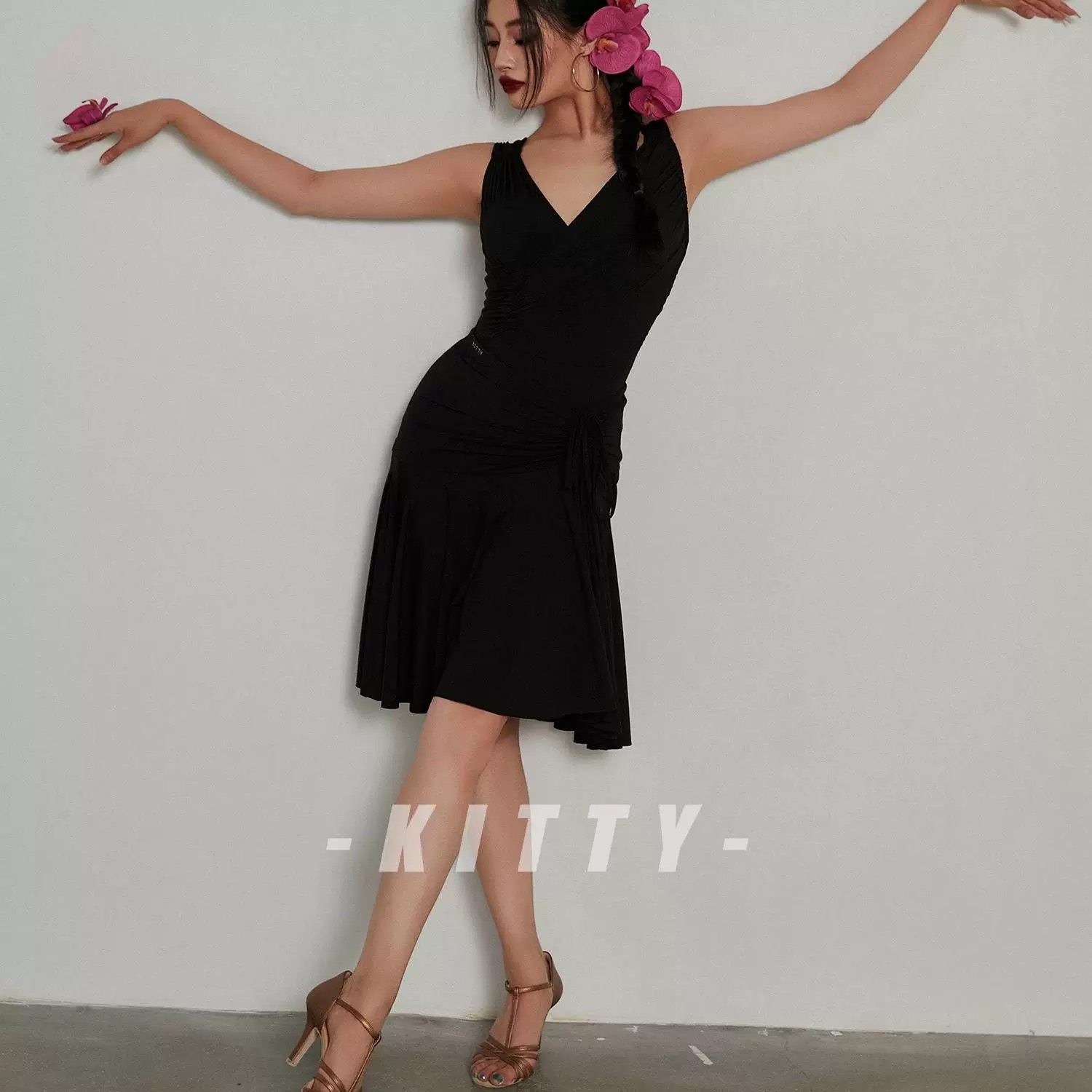 KITTY拉丁舞服练功服连体上衣女