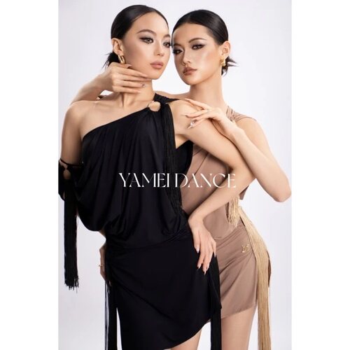 YAME雅美拉丁舞服长流苏穗连衣裙