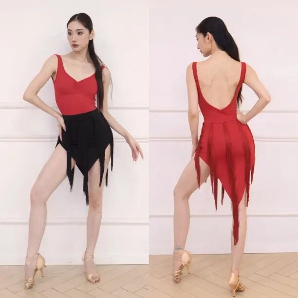 Narisa舞服拉丁半身裙流苏专业女