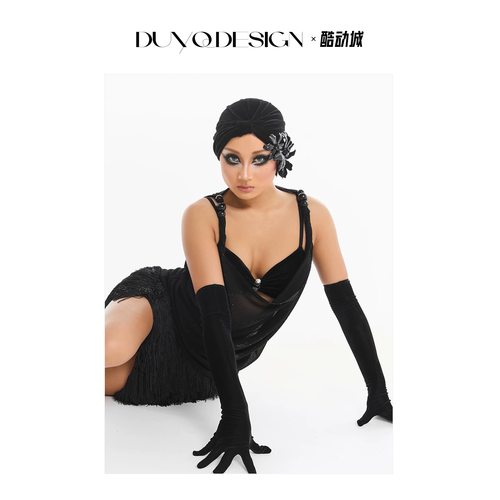 DUYQ宽松荡领上衣拉丁舞练功服