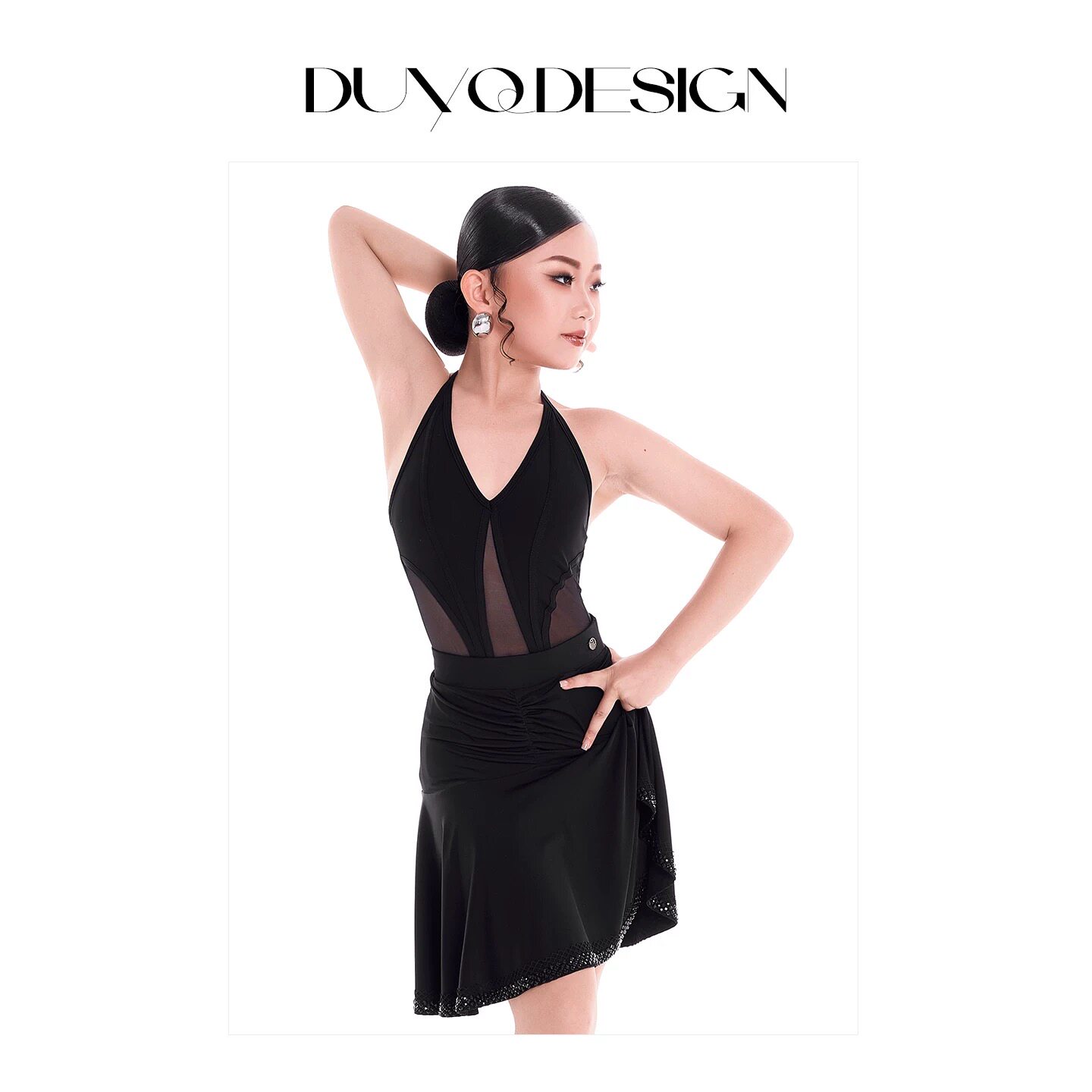 DUYQ山醒濡雨经典拉丁舞练功服女