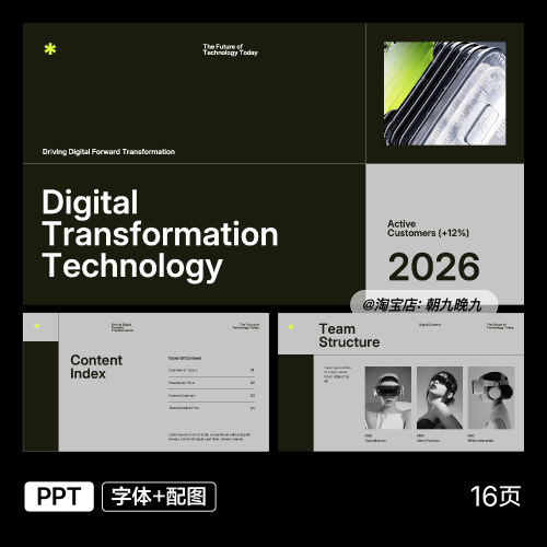 AI云计算数字生态系统PPT模板