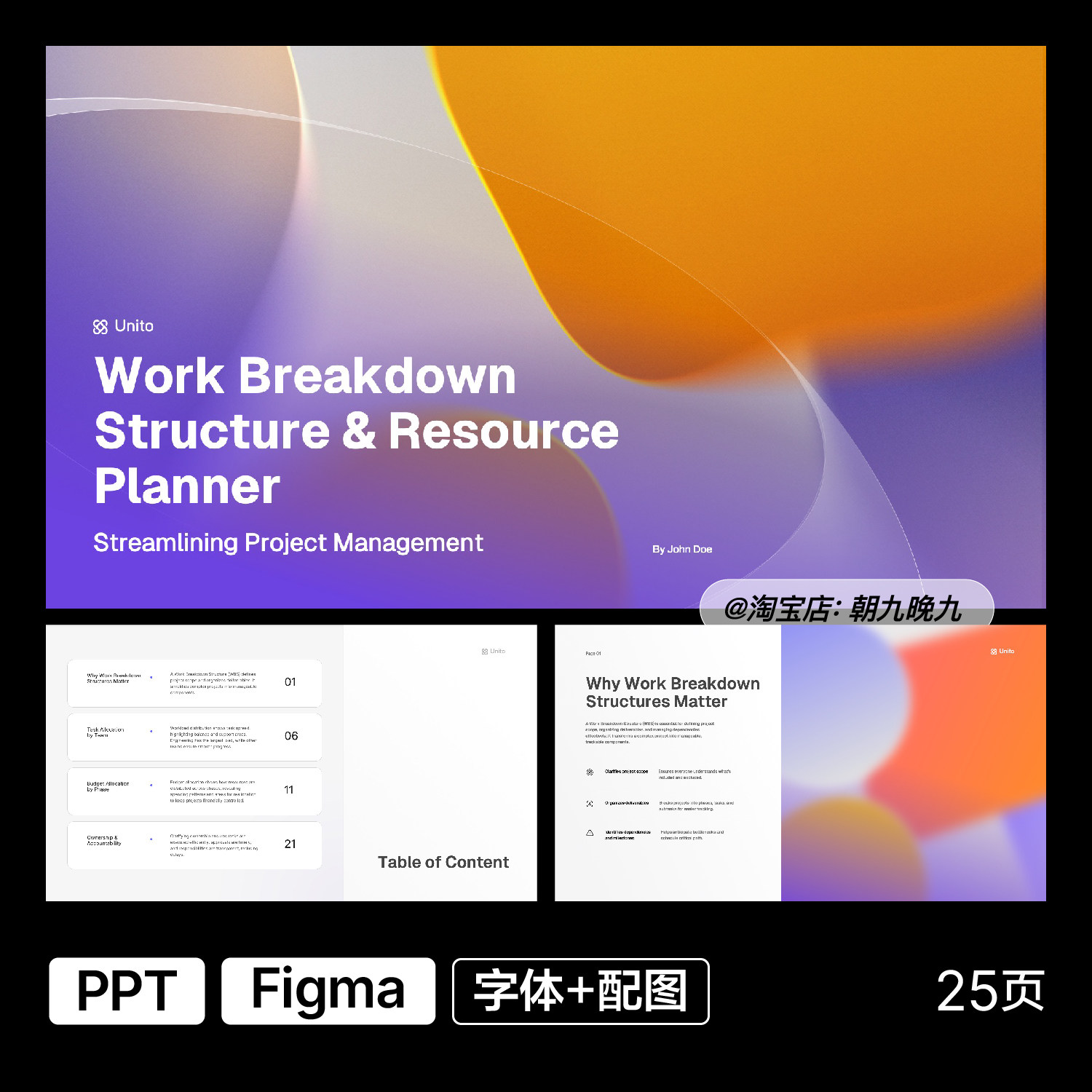 弥散彩色高级小众企业提报数据图表PPT模板Figma源文件素材Z