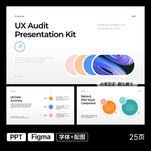 UI/UX产品优化审计PPT模板