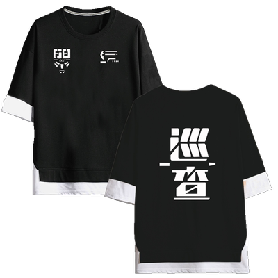 周边学生假两件纯棉短袖定制T恤