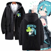 初音MIKU未来周边cos二次元 外套羽绒服 可定制男女情侣休闲中长款