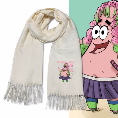 甘露寺蜜璃杏寿郎男披肩围脖围巾