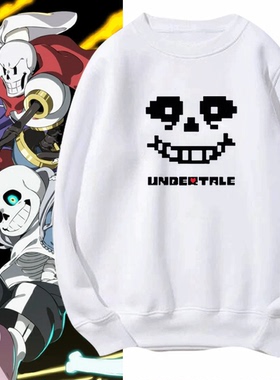 骷髅传说之下游戏联名Undertale休闲可定制打底套头打底圆领卫衣