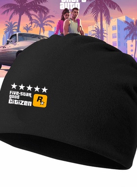 GTA5游戏公司Rockstar Games周边侠盗猎车R星标志男可定制包头帽