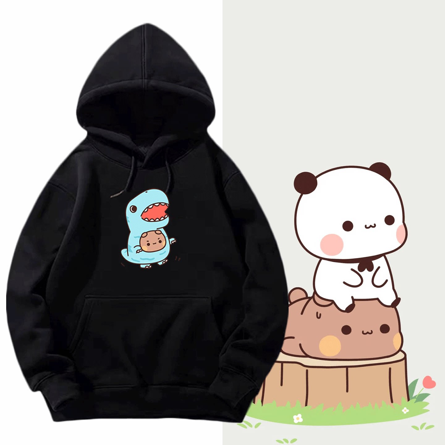 男女情侣可定制连帽衫带帽卫衣