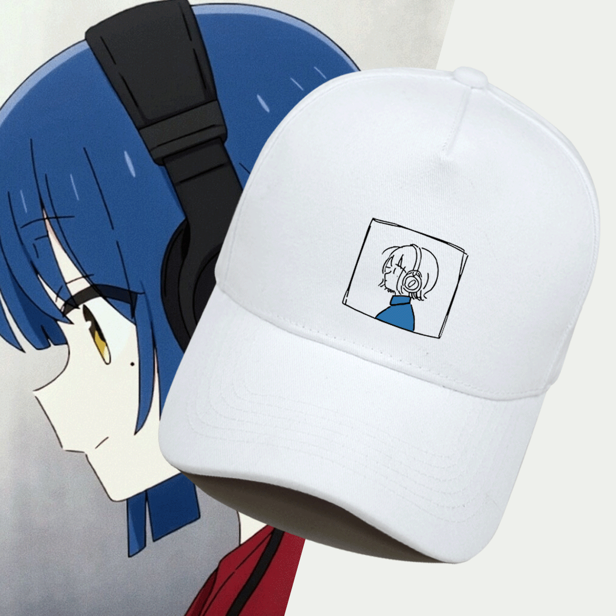 孤独摇滚动漫联名周边山田凉同款cos休闲男女定制鸭舌防晒棒球帽