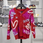 宽松加绒保暖编织衫 新年款 YMBV002 毛衣2025春季 李宁女小大童开衫