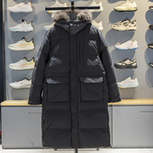 80%鸭绒保暖宽松连帽外套AYMV343 新品 李宁男子长款 羽绒服2025冬季