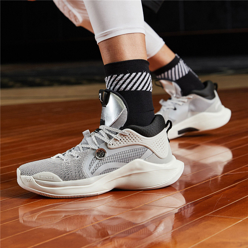 李宁篮球鞋男夏季cj迈克勒姆团队款silencer消音器运动鞋 abpq049