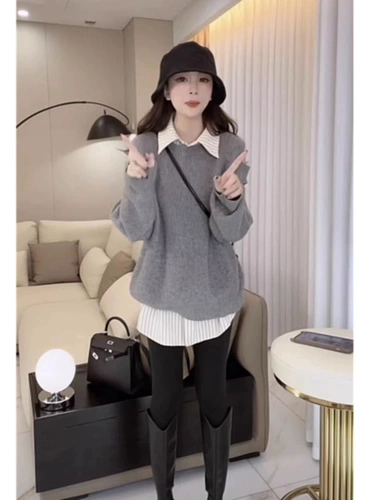 Сексуальный цветной трикотажный свитер, подходит для подростков