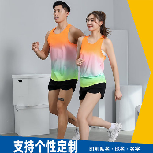 短跑马拉松跑步体考背心田径服