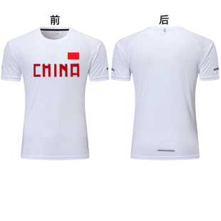 马拉松跑步运动T恤速干短袖 田径体育生训练服男女跑团队服比赛服