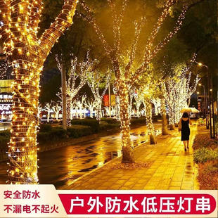户外防水灯串LED彩灯满天星灯串户外庭院装饰亮化树景观灯绕树灯