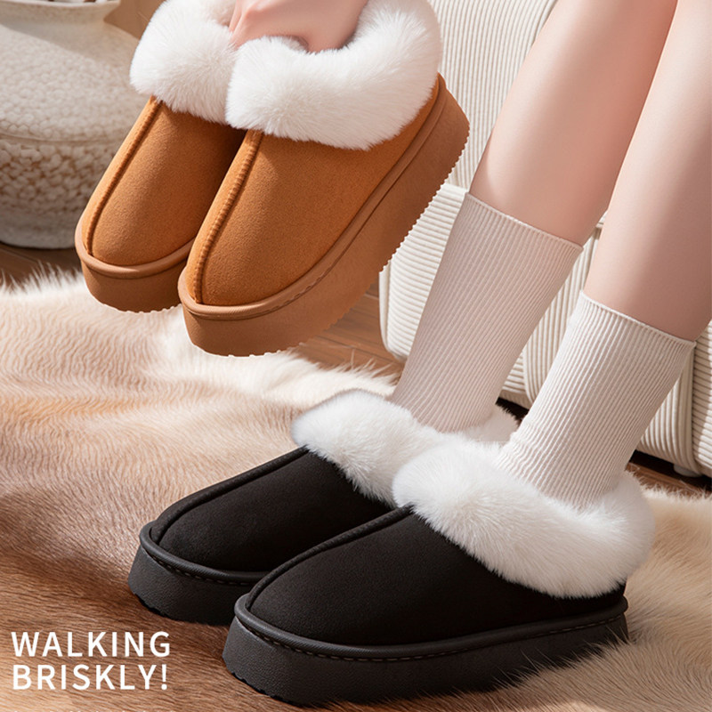 棉拖鞋女士冬季2026新款室内家居家用防滑保暖毛毛绒拖鞋男款冬天