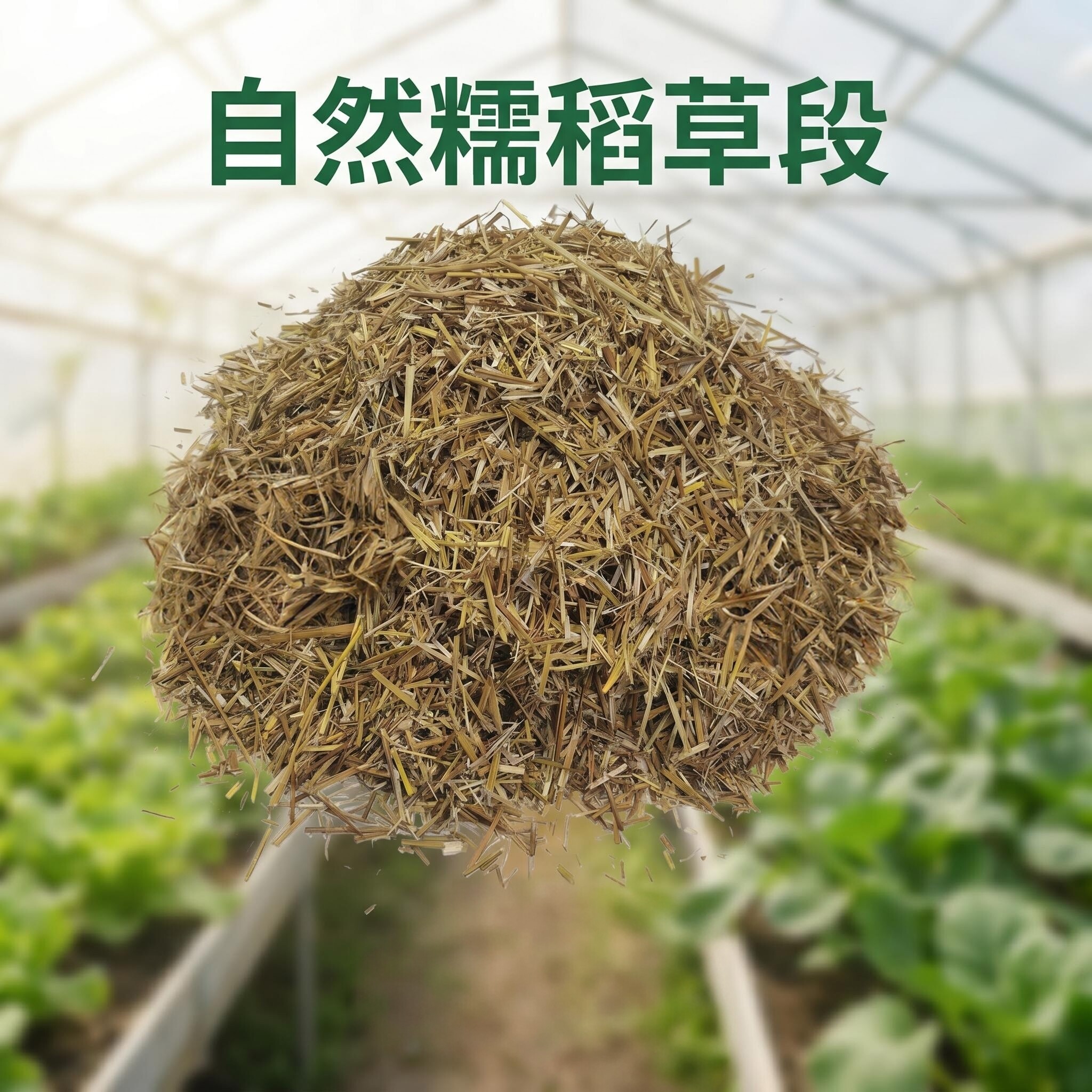 碎糯稻草段铺设垫层蔬果覆盖垫料
