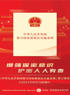 《增强保密意识 护密人人有责》（保密法实施条例宣传海报一套四张）保密专业