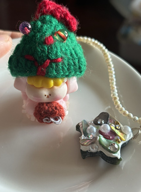 圣诞礼物 无核淡水珍珠海星蛋糕和田玉鲍鱼设计款项链