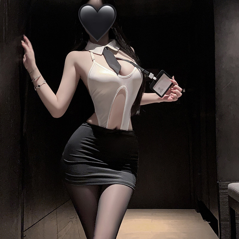 喵仆酱「心动女秘」性感秘书包臀裙女连体制服两件套诱惑夜店cos