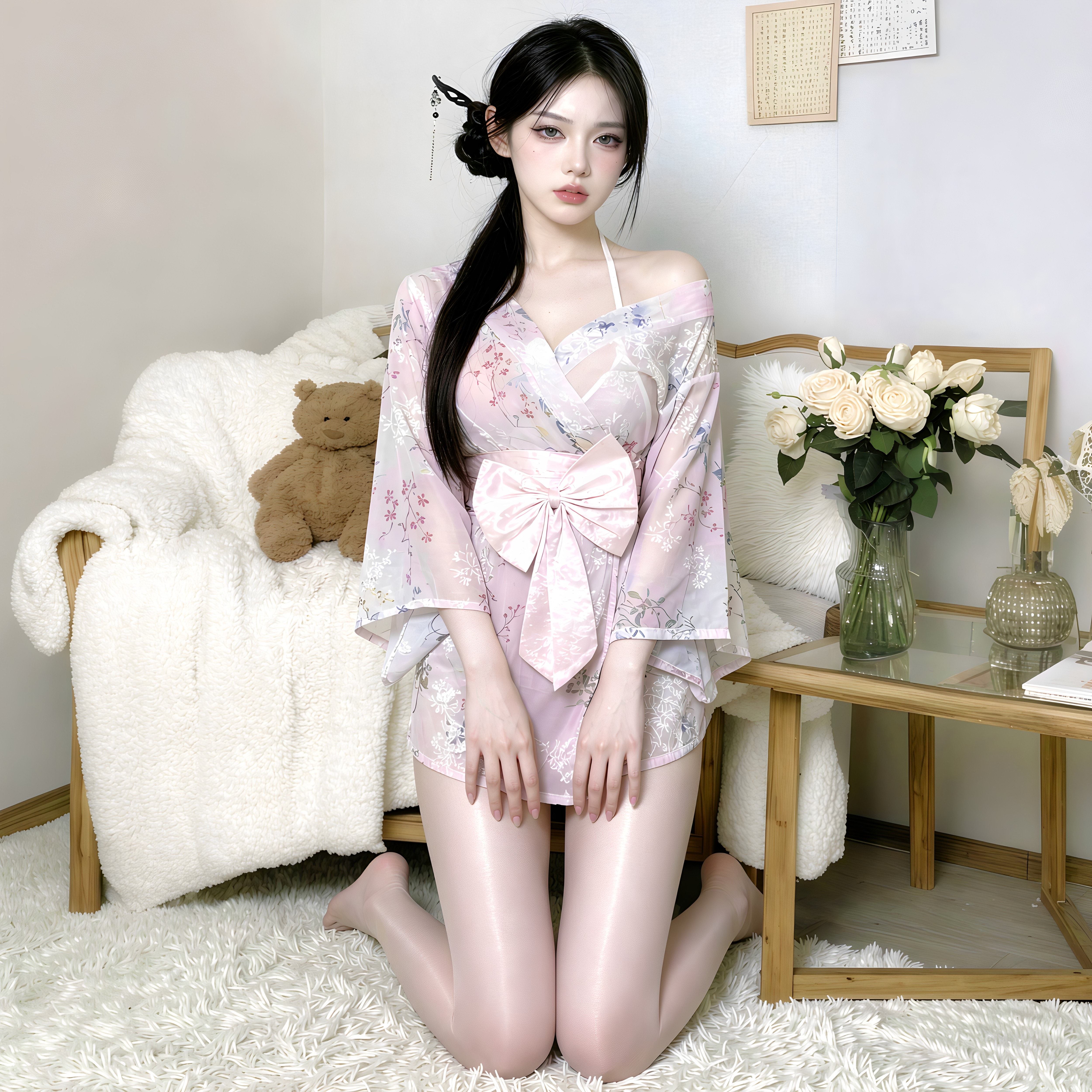 日本可爱风动漫少女腰封家居服