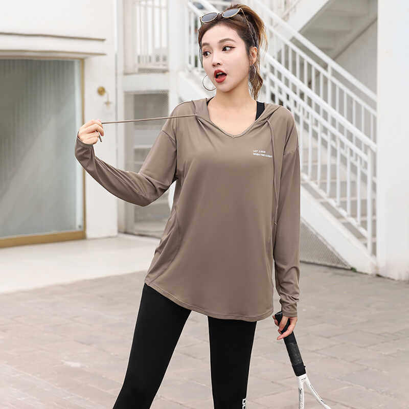 大码运动上衣女速干T恤胖mm宽松跑步休闲打球瑜伽健身服套装春秋