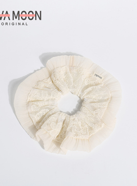 韩版刺绣裙边大肠圈高弹力发圈丸子头发绳耐用头绳可爱发饰女头饰