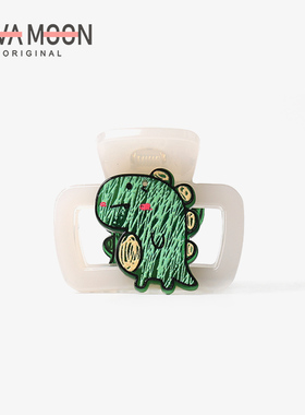 简约高级感元气可爱加厚果冻色小抓夹女后脑勺卡通鲨鱼半扎马尾夹