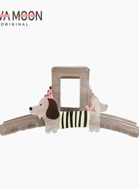 可爱小狗抓夹女2025新款高级感鲨鱼夹大号发量大后脑勺盘发夹头饰