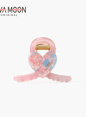 清新醋酸爱心抓夹后脑勺日常百搭中号半扎鲨鱼夹少女可爱发夹发饰