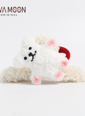 秋冬毛绒小熊鲨鱼夹显发量立体玩偶女抓夹可爱后脑勺新款发抓发饰