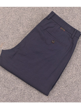 男士春夏休闲裤宽松直筒裤商务正装薄款亚麻九分裤弹力休闲9分裤