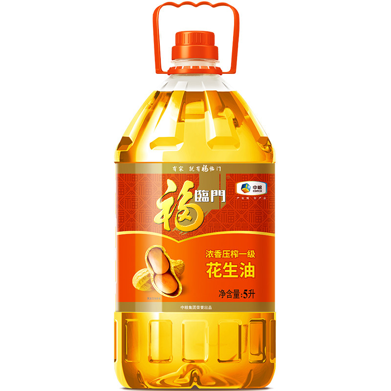 福临门浓香压榨花生油5升图片