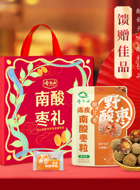 齐云山南酸枣粒1100g礼盒女生送礼零食蜜饯酸枣糕酸甜礼袋特产