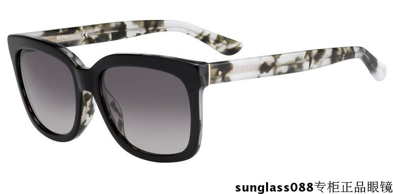 新款正品 亚洲版HUGO BOSS 0758/F/S 波士女士太阳眼镜大方框墨镜
