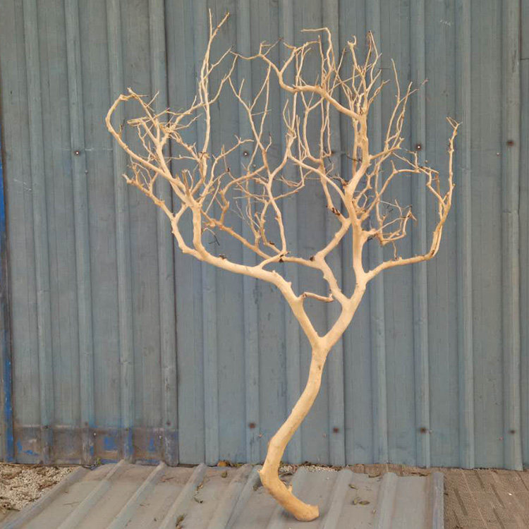 直销原木白色干树枝去皮本色家装造型小枯树酒店装饰婚庆摆件树干