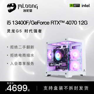 名龙堂 i5 13400F/RTX 3060/4060Ti/4070电脑主机吃鸡游戏DIY组装机全套电竞直播水冷台式机整机兼容机