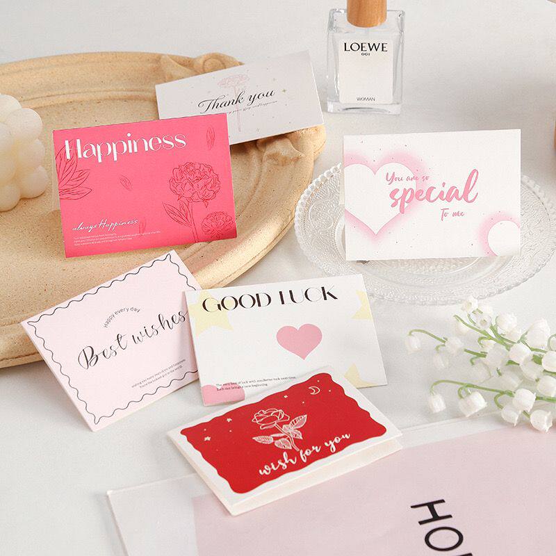 新款ins简约贺卡七夕情人节烘焙鲜花店生日感谢卡祝福卡片礼物