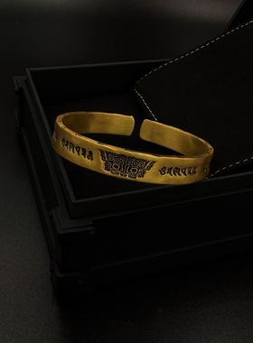 足金999饕餮开口手镯黑金5D水贝黄金送女朋友礼物2026新款