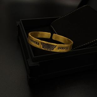 足金999饕餮开口手镯黑金5D水贝黄金送女朋友礼物2026新款