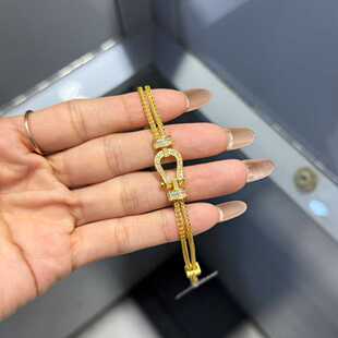 足金999爆款马蹄扣手链水贝黄金2026新款送礼物送朋友